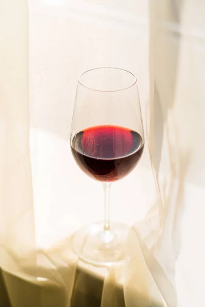 Rode Wijn Het Glas — Stockfoto