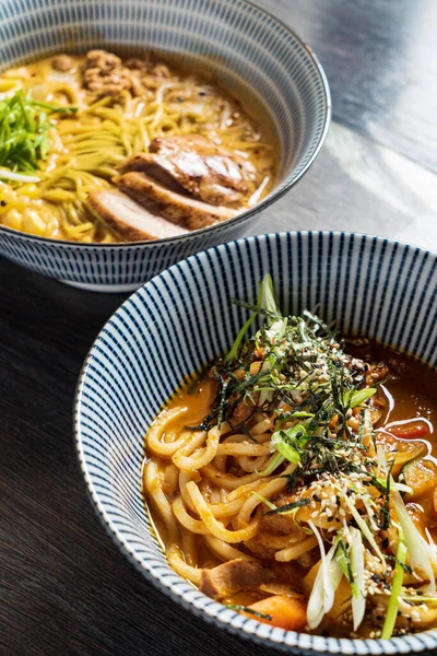 Nouilles Bouillon Japonais Tonkotsu Ramen Porc — Photo