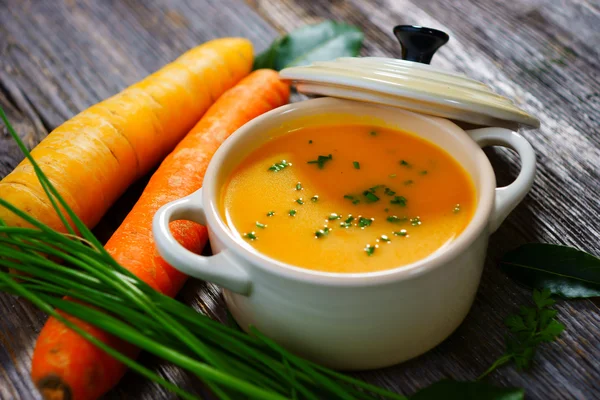 Sopa de cenoura — Fotografia de Stock