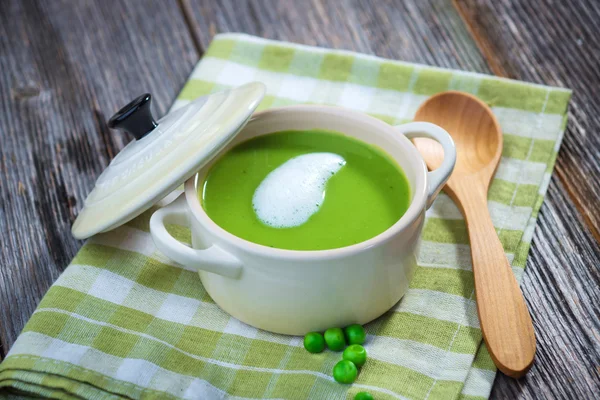 Green pea soup — Stock Image Green pea soup Stock Image