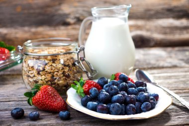 Sağlıklı kahvaltı.