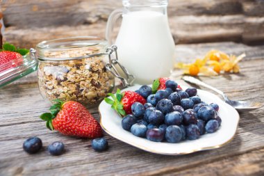 Sağlıklı kahvaltı.