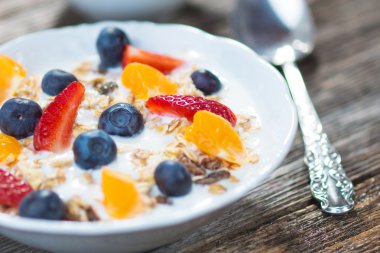 Sağlıklı kahvaltı.