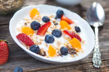 Sağlıklı kahvaltı.