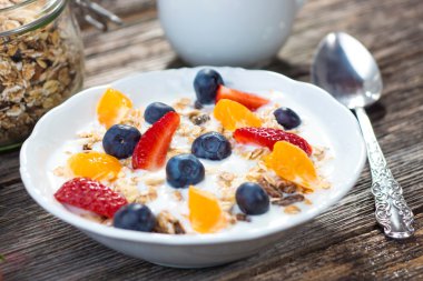 Sağlıklı kahvaltı.