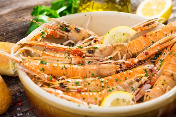 Scampi alla griglia — Foto Stock