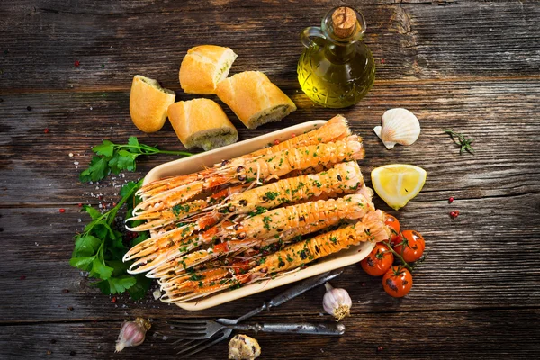 Grilled scampi — Stock Photo, Image