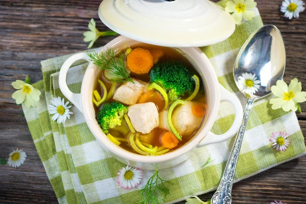 Zuppa di pollo — Foto Stock