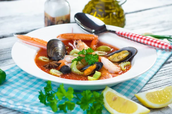 Seafood soup — Stock Image Seafood soup Royalty Free Stock Images