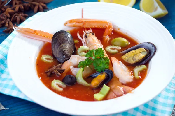Seafood soup — Stock Image Seafood soup Stock Picture