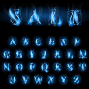 Alphabet Blue Fire Flame Free Vector Eps Cdr Ai Svg Vector Illustration Graphic Art
