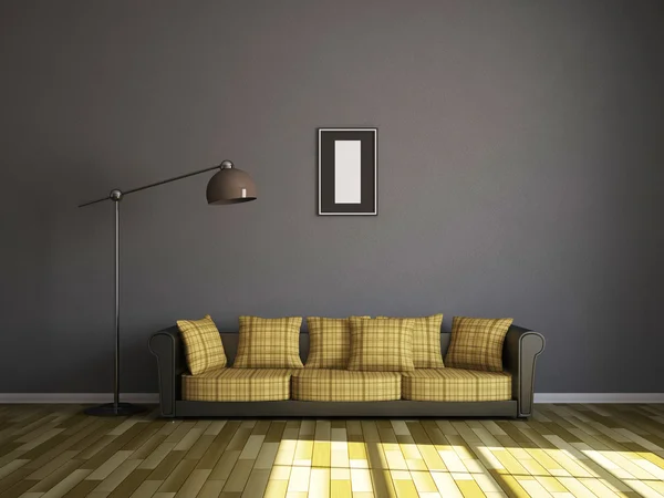 Sofa und eine Lampe — Stockfoto