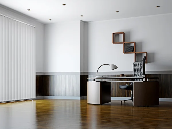 Büro mit Möbeln und Fenster — Stockfoto