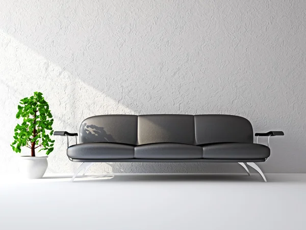 Sofa near the white wall — Stock Photo, Image