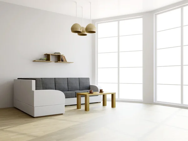Sofa und Tisch im Wohnzimmer — Stockfoto