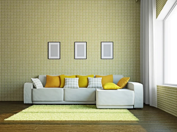 Sala de estar com mobiliário — Fotografia de Stock