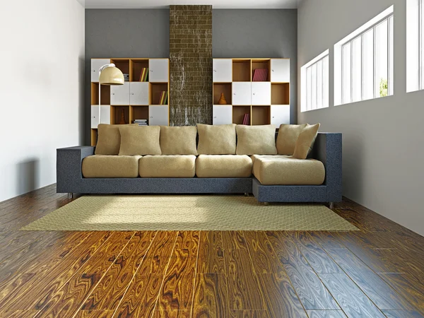Salón con muebles — Foto de Stock