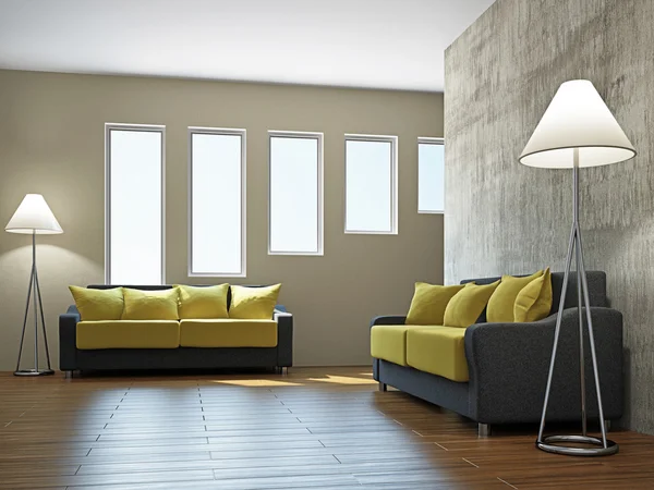 Livingroom with sofas — Stock Photo, Image