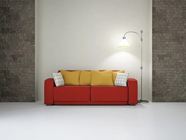 Livingroom with sofa — Stock Photo, Image