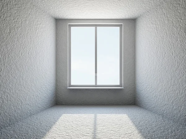 Empty small room with window — Stock Photo, Image