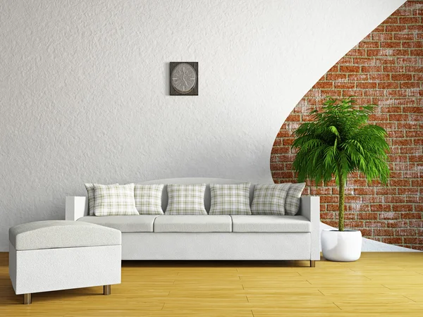 Livingroom with sofa — Stock Photo, Image