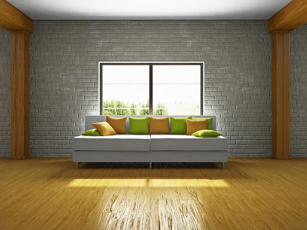 Livingroom with sofa — Stock Photo, Image