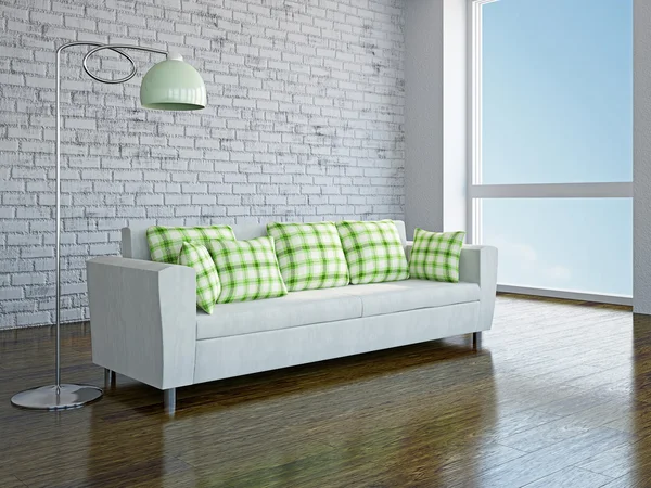 Sofa und Lampe — Stockfoto