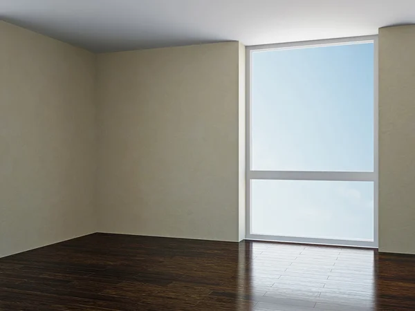Quarto vazio com janelas — Fotografia de Stock