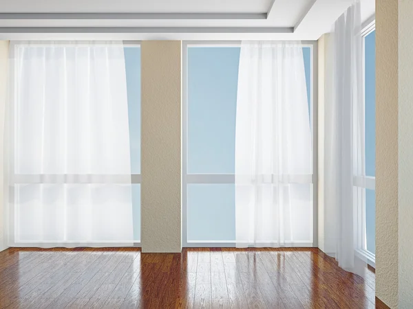 Boş oda ile pencere eşiği — Stok fotoğraf