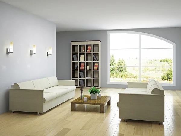 Livingroom with sofas — Stock Photo, Image
