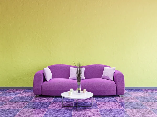 Livingroom cu canapea — Fotografie, imagine de stoc