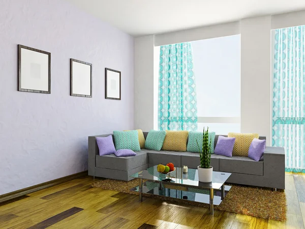 Livingroom with furniture — Stock Photo, Image