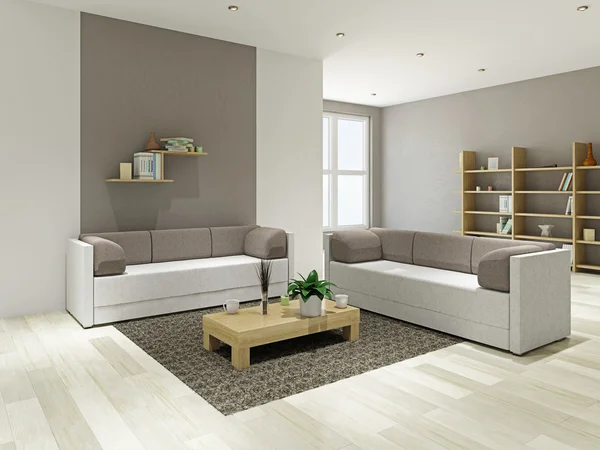 Livingroom with furniture — Stock Photo, Image