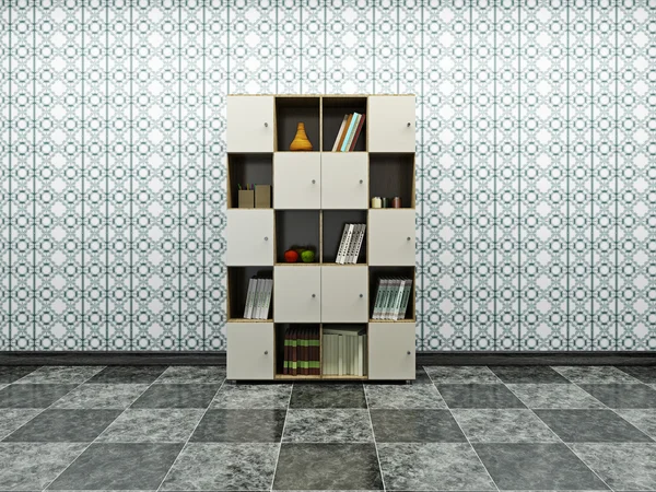 Cabinet avec livres — Photo