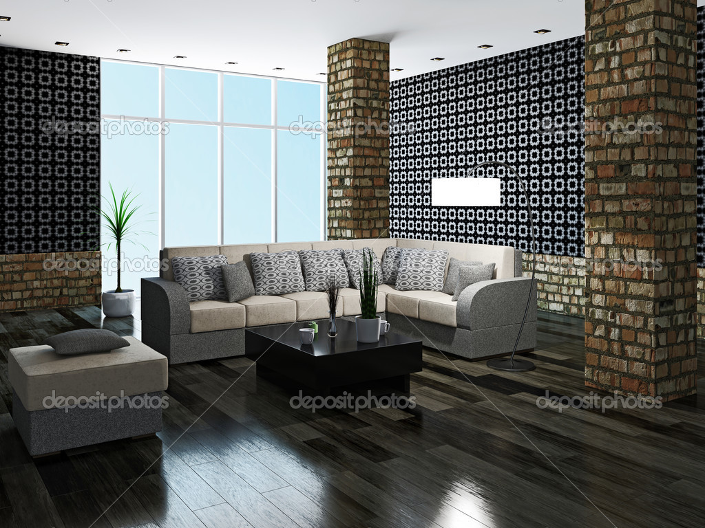 große Wohnzimmer — Stockfoto © Ciklamen #34267345 große Wohnzimmer — Stockfoto © Ciklamen #34267345