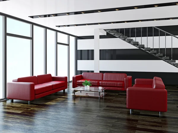 The hall with sofas — Stock Photo, Image