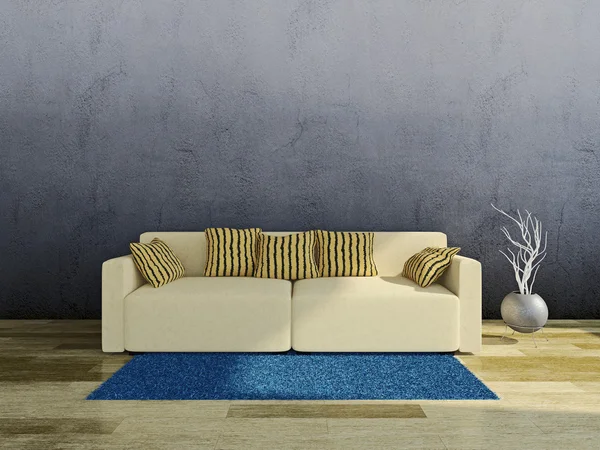 Sofa mit Kissen — Stockfoto