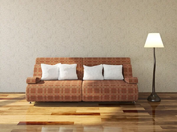 Sofá con cojines —  Fotos de Stock