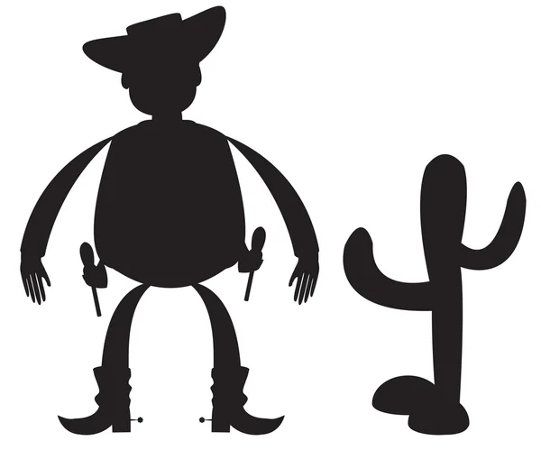 Cowboy Silhouet — Stockvector