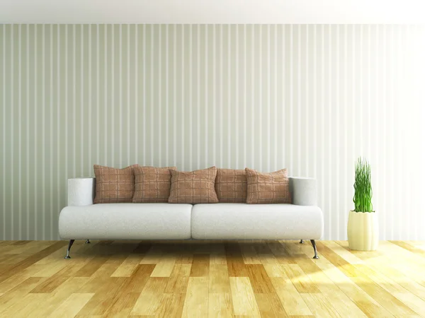 Sofa in der Nähe der Wand — Stockfoto