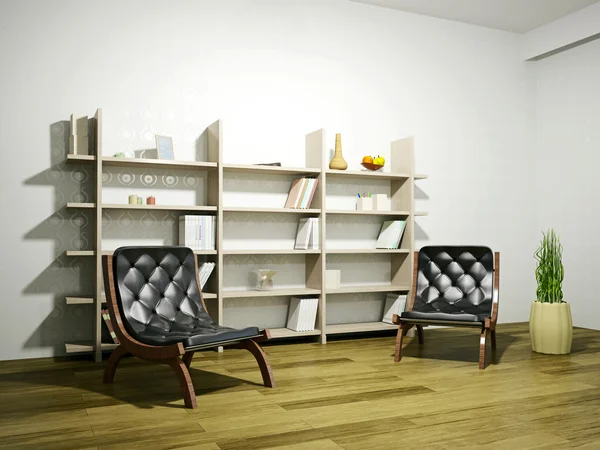 Oturma odası mobilyaları ile — Stok fotoğraf