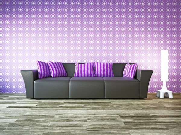 Sofa in der Nähe der Wand — Stockfoto