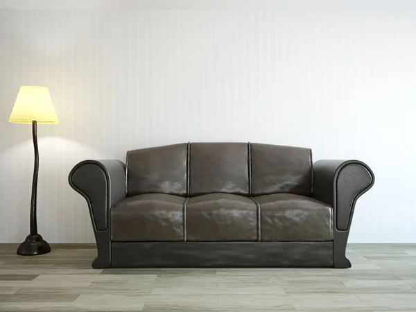 Sofá cerca de la pared — Foto de Stock