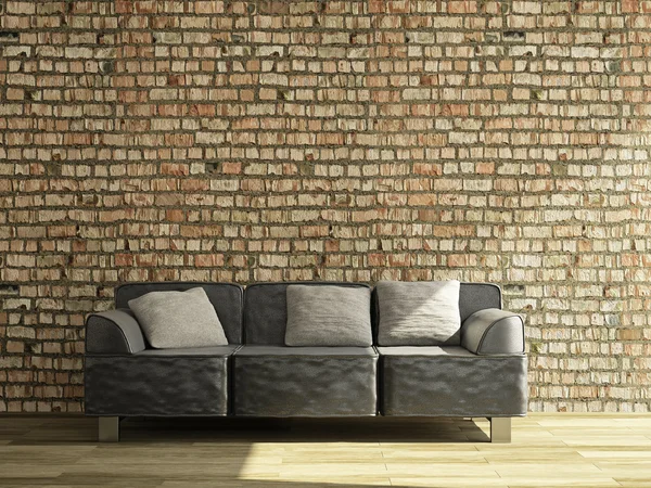 Sofa near the wall — Stock Photo, Image