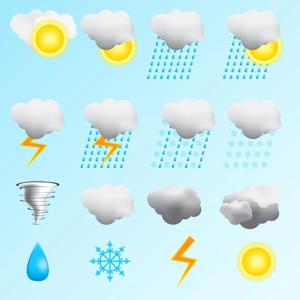 Icone meteo — Vettoriale Stock