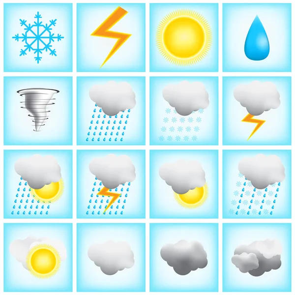 Weather icons — Stock Vector