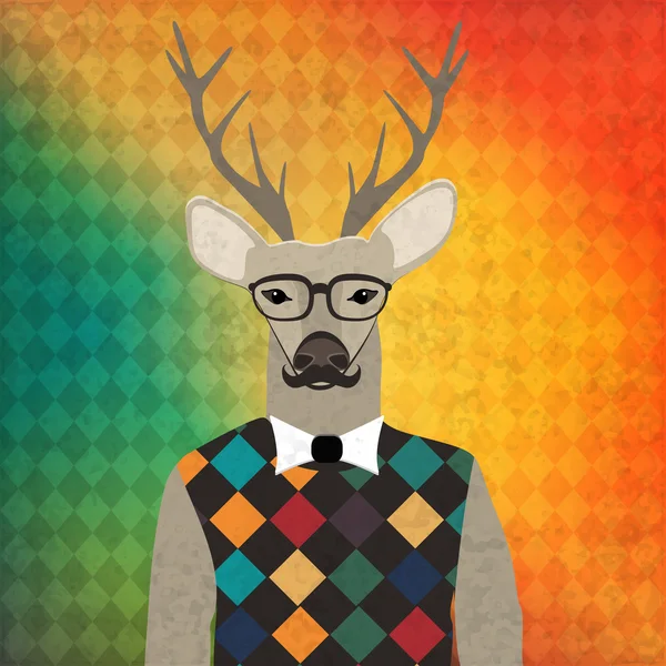 Hipster cerf — Image vectorielle