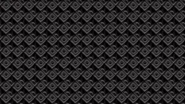 Black Geometric Animated Background Shiny Morphing Pattern Made Smooth Soft — Stock Video