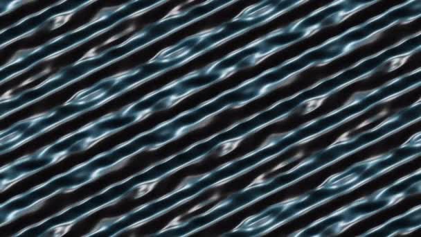 Блестящий Металлический Полосатый Фон Анимация Замедленного Движения Абстрактная Текстура Движения — стоковое видео