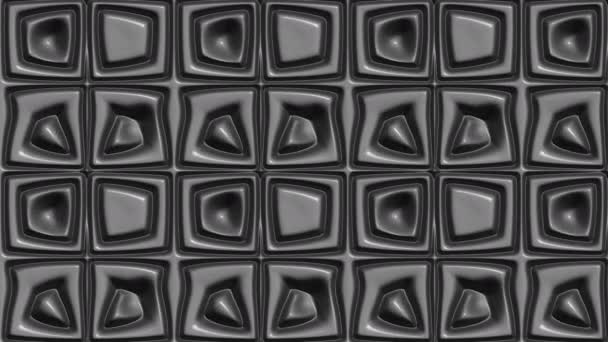 Gray Abstracte Achtergrond Van Geometrische Animatie Vintage Vormen Glanzende Textuur — Stockvideo